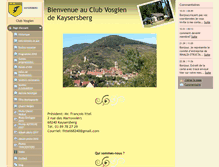 Tablet Screenshot of club-vosgien-kaysersberg.fr